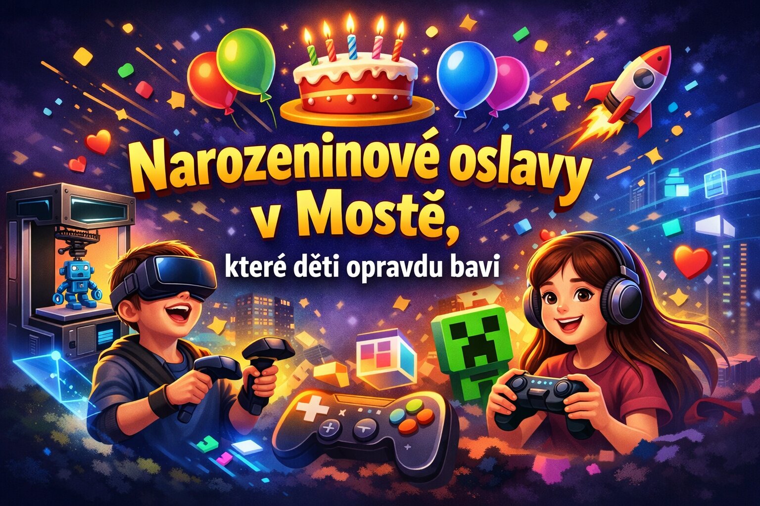 Narozeninové oslavy v Mostě: herní zážitky, VR a zábava | DigiBridge